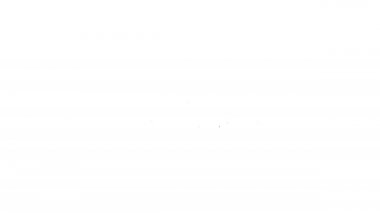 Siyah çizgi Formula 1 yarış arabası ikonu beyaz arka planda izole edildi. 4K Video hareketli grafik canlandırması