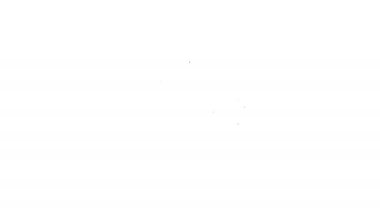 Siyah çizgi Jet ski simgesi beyaz arkaplanda izole edildi. Su motoru. Olağanüstü bir spor. 4K Video hareketli grafik canlandırması