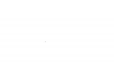 Siyah çizgi çözme simgesi beyaz arkaplanda izole edildi. Buzdan su sembolüne. 4K Video hareketli grafik canlandırması