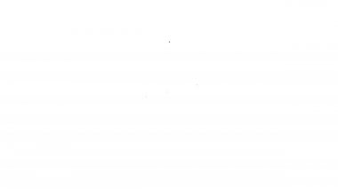 Su damlaları için siyah çizgi kimyasal formül beyaz zemin üzerinde izole edilmiş H2O şekilli ikon. 4K Video hareketli grafik canlandırması