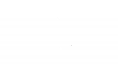 Siyah çizgi Su bırakma yasağı simgesi beyaz arka planda izole edildi. Su işareti yok. 4K Video hareketli grafik canlandırması