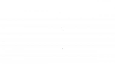 Siyah çizgi şampanya şişesi ikonu beyaz arka planda izole edilmiş. 4K Video hareketli grafik canlandırması