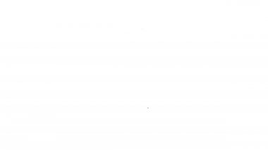 Siyah çizgili viski şişesi simgesi beyaz arkaplanda izole edilmiş. 4K Video hareketli grafik canlandırması