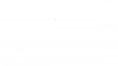 Beyaz arka planda izole edilmiş siyah çizgi şarap cam ikonu. Şarap kadehi işareti. 4K Video hareketli grafik canlandırması