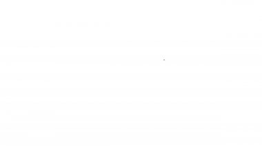 Beyaz arka planda izole edilmiş siyah çizgi şarap cam ikonu. Şarap kadehi işareti. 4K Video hareketli grafik canlandırması