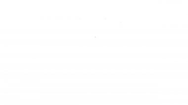 Beyaz arka planda siyah çizgi şarap tirbuşon simgesi izole edildi. 4K Video hareketli grafik canlandırması