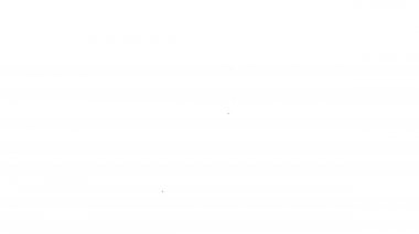 Beyaz arkaplanda siyah çizgi sokak tabelası ve yazı çubuğu simgesi var. Reklamlar için uygun bar, kafe, restoran. 4K Video hareketli grafik canlandırması