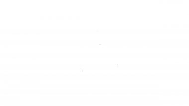 Siyah çizgi ABC blok simgesi beyaz arkaplanda izole edildi. A, B, C harfli alfabe küpleri. 4K Video hareketli grafik canlandırması