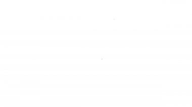 Siyah çizgi Çeşme kalem ucu simgesi beyaz arkaplanda izole edildi. Kalem aleti işareti. 4K Video hareketli grafik canlandırması