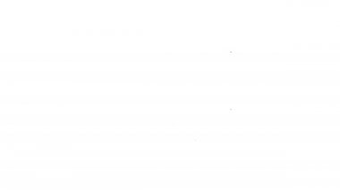 Siyah çizgi bilgisayar ekranı ekranı simgesi beyaz arkaplanda izole edildi. Elektronik cihaz. Ön manzara. 4K Video hareketli grafik canlandırması