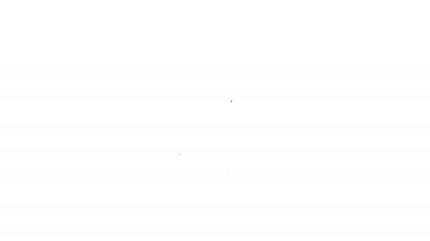 Czarna linia Chłodnica wody do ikony biurowej i domowej izolowana na białym tle. Dozownik wody. Biuro butelki, plastik i płyn. 4K Animacja graficzna ruchu wideo — Wideo stockowe