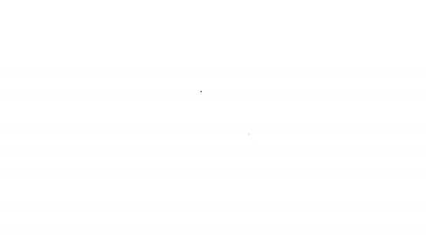 Ligne noire icône de modèle de certificat isolé sur fond blanc. Réalisations, prix, diplômes, subventions, concepts de diplômes. Animation graphique de mouvement vidéo 4K — Video