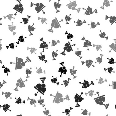 Siyah Radar simgesi beyaz arkaplanda izole edilmiş. Arama sistemi. Uydu sinyali. Vektör İllüstrasyonu