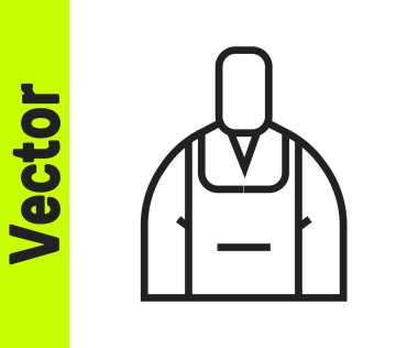 Barista simgesi beyaz arkaplanda izole edildi. Vektör İllüstrasyonu