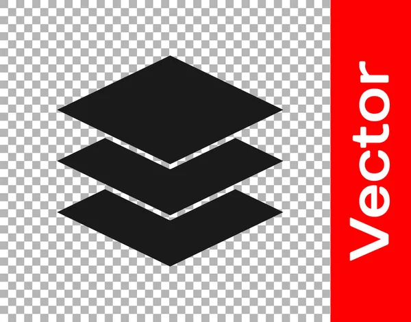 Black Layers Kläder Textil Ikon Isolerad Transparent Bakgrund Element Tyg — Stock vektor