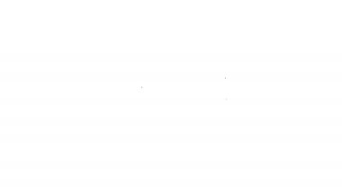 Siyah çizgili El beyaz arkaplanda izole edilmiş bir simge gördü. 4K Video hareketli grafik canlandırması