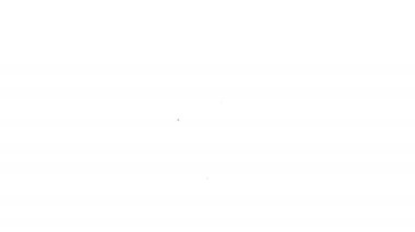 Beyaz zemin üzerinde çiçek simgesi olan siyah çizgi konumu. 4K Video hareketli grafik canlandırması