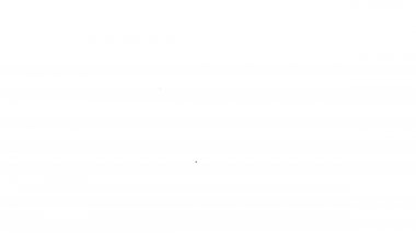 Siyah çizgi Su Kutusu simgesi beyaz arkaplanda izole edildi. Sulama sembolü. 4K Video hareketli grafik canlandırması