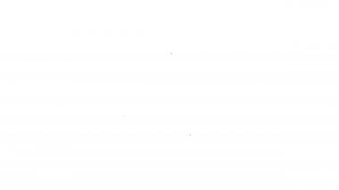 El simgesindeki siyah çizgi Ayarları beyaz arkaplanda izole edildi. 4K Video hareketli grafik canlandırması