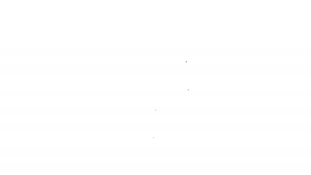 Linea nera Monitor per computer e icona di aiuto isolati su sfondo bianco. Regolazione, assistenza, regolazione, manutenzione, riparazione, fissaggio. Animazione grafica 4K Video motion — Video Stock