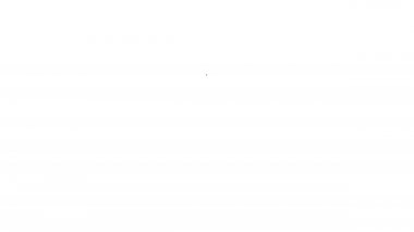 Beyaz arkaplanda siyah çizgi ev anahtarı simgesi izole edildi. 4K Video hareketli grafik canlandırması