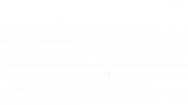 Beyaz arka planda izole edilmiş siyah çizgi ev koruma simgesi altında. Eve git ve kilitle. Koruma, güvenlik, güvenlik, koruma, savunma konsepti. 4K Video hareketli grafik canlandırması