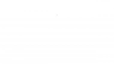 Beyaz arkaplanda siyah çizgi ev anahtarı simgesi izole edildi. 4K Video hareketli grafik canlandırması