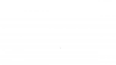 Beyaz arkaplanda siyah çizgi ev anahtarı simgesi izole edildi. 4K Video hareketli grafik canlandırması