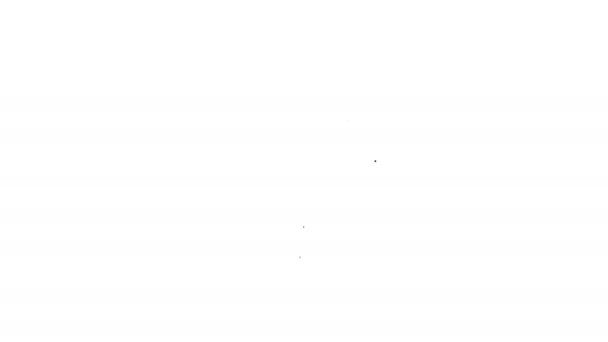 Linha preta Monitor de computador e ícone de FAQ isolado no fundo branco. Ajuste, serviço, configuração, manutenção, reparação, fixação. Animação gráfica em movimento de vídeo 4K — Vídeo de Stock