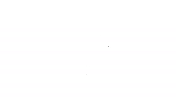 Ligne noire Moniteur d'ordinateur et icône FAQ isolés sur fond blanc. Réglage, entretien, réglage, entretien, réparation, fixation. Animation graphique de mouvement vidéo 4K 