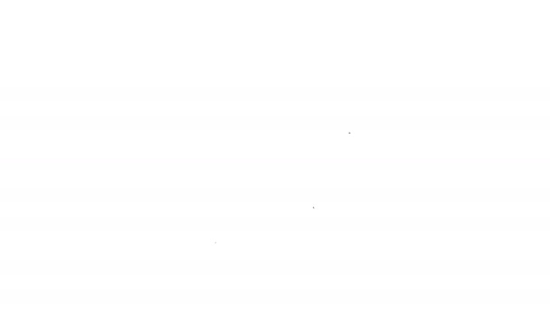 黒い線白い背景に独立したRealtorアイコン。家を買う。4Kビデオモーショングラフィックアニメーション — ストック動画