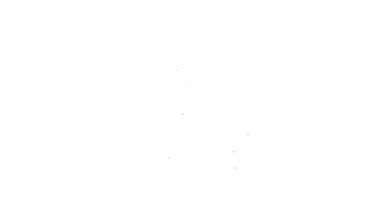 Siyah çizgi Para Çantası ve para ikonu beyaz arka planda izole edilmiş. Dolar ya da USD sembolü. Nakit bankacılık tabelası. 4K Video hareketli grafik canlandırması