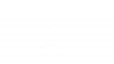 Beyaz arka planda izole edilmiş Avro sembolü simgesi olan siyah çizgi parası. Bankacılık işareti. Para sembolü. 4K Video hareketli grafik canlandırması