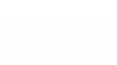 Beyaz zemin üzerinde dolar sembolü olan siyah çizgi parası. Bankacılık işareti. Para sembolü. 4K Video hareketli grafik canlandırması