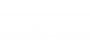 Siyah çizgi indirimli etiket simgesi beyaz arkaplanda izole edildi. Etiket alışverişi. Özel teklif işareti. İndirim kuponları sembolü. 4K Video hareketli grafik canlandırması