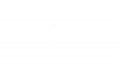 Siyah çizgi Beyaz zemin üzerinde kum ikonu akan eski kum saati. Kum saati işareti. İş ve zaman yönetimi kavramı. 4K Video hareketli grafik canlandırması