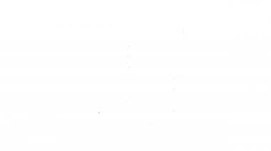 Beyaz zemin üzerinde dolar sembolü olan siyah çizgi parası. Bankacılık işareti. Para sembolü. 4K Video hareketli grafik canlandırması