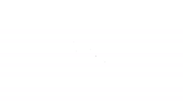 Linea nera Lente d'ingrandimento con icona percentuale isolata su sfondo bianco. Offerte sconto di ricerca. Cerca sconto segno di vendita. Animazione grafica 4K Video motion — Video Stock