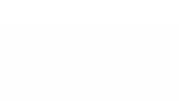 Черная линия Скидка процент значок тега изолированы на белом фоне. Вывеска с торговой маркой. Знак специального предложения. Символ скидочных купонов. Видеографическая анимация 4K — стоковое видео