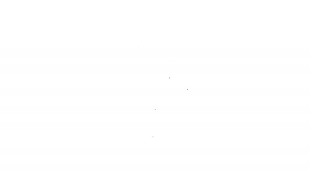 Ligne noire Pourcentage de réduction et icône du moniteur isolé sur fond blanc. Pourcentage de vente - étiquette de prix, étiquette. Animation graphique de mouvement vidéo 4K — Video