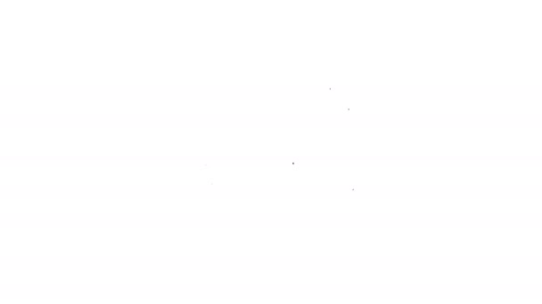 Linea nera Carta di credito rimuovere l'icona isolata su sfondo bianco. Pagamento online. Ritiro contanti. Operazioni finanziarie. Segno della spesa. Animazione grafica 4K Video motion — Video Stock