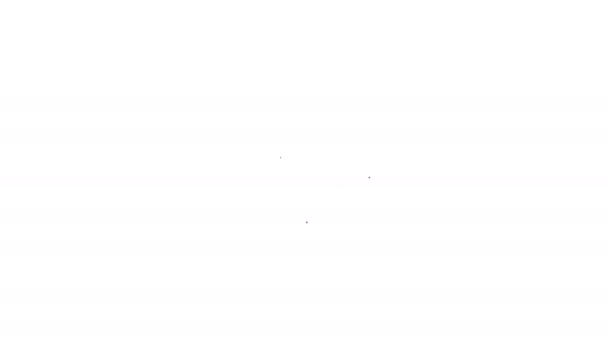 Μαύρο νόμισμα γραμμή χρήματα με ποσοστό εικονίδιο απομονώνονται σε λευκό φόντο. Ταμειακή Τράπεζα σύμβολο νόμισμα. 4K Γραφική κίνηση κίνησης βίντεο — Αρχείο Βίντεο