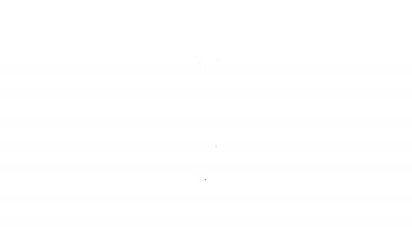 Beyaz arka planda siyah çizgili bir terzi simgesi var. 4K Video hareketli grafik canlandırması