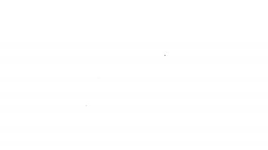 Siyah çizgi dikiş makinesi simgesi beyaz arkaplanda izole edildi. 4K Video hareketli grafik canlandırması