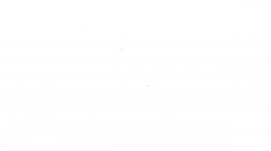 Beyaz arkaplanda siyah çizgi evrak çantası simgesi izole edildi. İş ilanı. İş portföyü. 4K Video hareketli grafik canlandırması