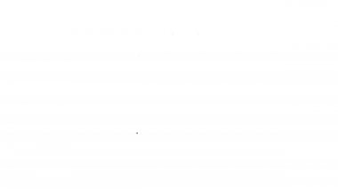 Siyah çizgi Not Defteri simgesi beyaz arkaplanda izole edildi. Spiral not defteri simgesi. Okul defteri. Yazı tahtası. Okul günlüğü. 4K Video hareketli grafik canlandırması