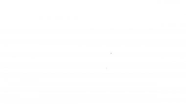 Beyaz arka planda siyah çizgi kafa avlama konsepti simgesi izole edildi. İş hedefi ya da İstihdam tabelası. İnsan kaynakları ve adam toplama. 4K Video hareketli grafik canlandırması