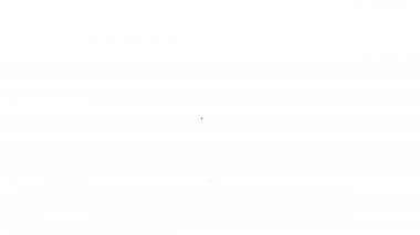 Beyaz arkaplanda izole edilmiş metin çalışması simgesine sahip siyah çizgi konumu. 4K Video hareketli grafik canlandırması