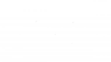 Siyah çizgi Zarf simgesi beyaz arkaplanda izole edildi. E- posta mektup sembolü. 4K Video hareketli grafik canlandırması