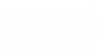 Siyah çizgi ofis masa simgesi beyaz arkaplanda izole edildi. 4K Video hareketli grafik canlandırması